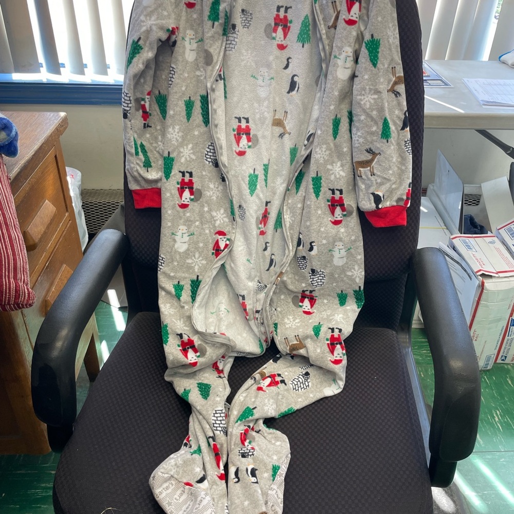 Carter's Gray and Red Footies One Piece